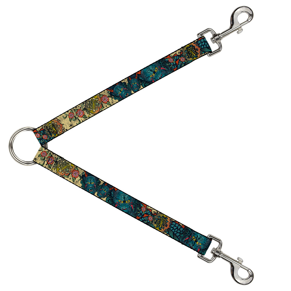 Dog Leash Splitter - Honor CLOSE-UP Tan Dog Leash Splitters Buckle-Down   