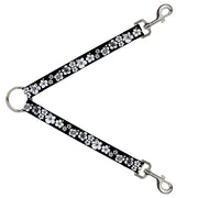 Dog Leash Splitter - Hibiscus Black/White Dog Leash Splitters Buckle-Down   