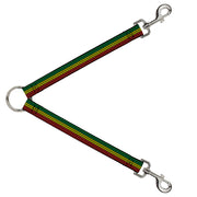 Dog Leash Splitter - Houndstooth Black/Rasta Dog Leash Splitters Buckle-Down   