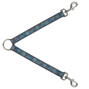 Dog Leash Splitter - Holiday Snowflakes Gray/Blue Dog Leash Splitters Buckle-Down   
