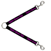 Dog Leash Splitter - Haters Gonna Hate w/Gem Black/Fuchsia Dog Leash Splitters Buckle-Down   