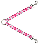 Dog Leash Splitter - Hibiscus Neon Pink/White Dog Leash Splitters Buckle-Down   