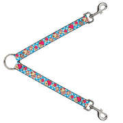 Dog Leash Splitter - Happy Cupcakes Buffalo Plaid White/Blue Dog Leash Splitters Buckle-Down   