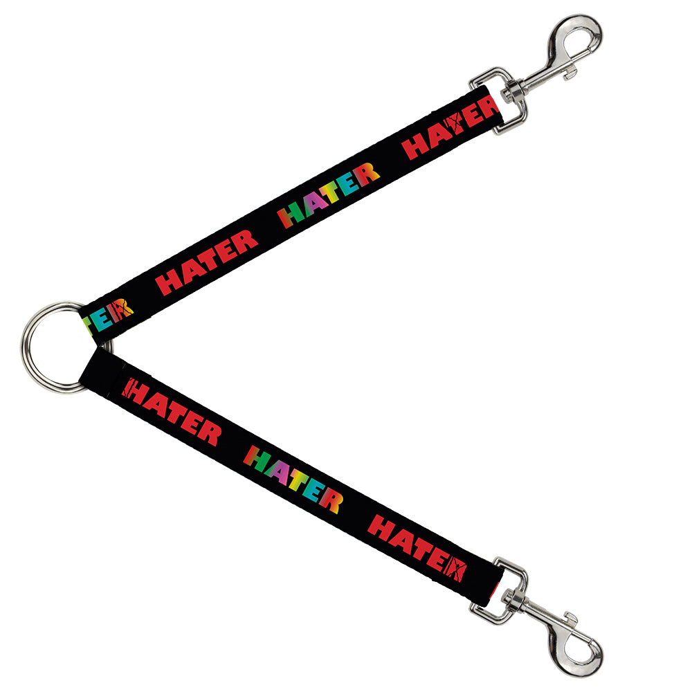 Dog Leash Splitter - HATER Black/Red/Rainbow Fade Dog Leash Splitters Buckle-Down   