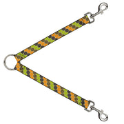 Dog Leash Splitter - Honeycomb Greens/Orange Dog Leash Splitters Buckle-Down   