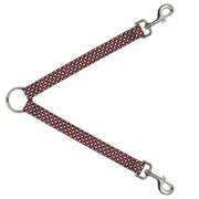 Dog Leash Splitter - Houndstooth Navy/Orange/White Dog Leash Splitters Buckle-Down   