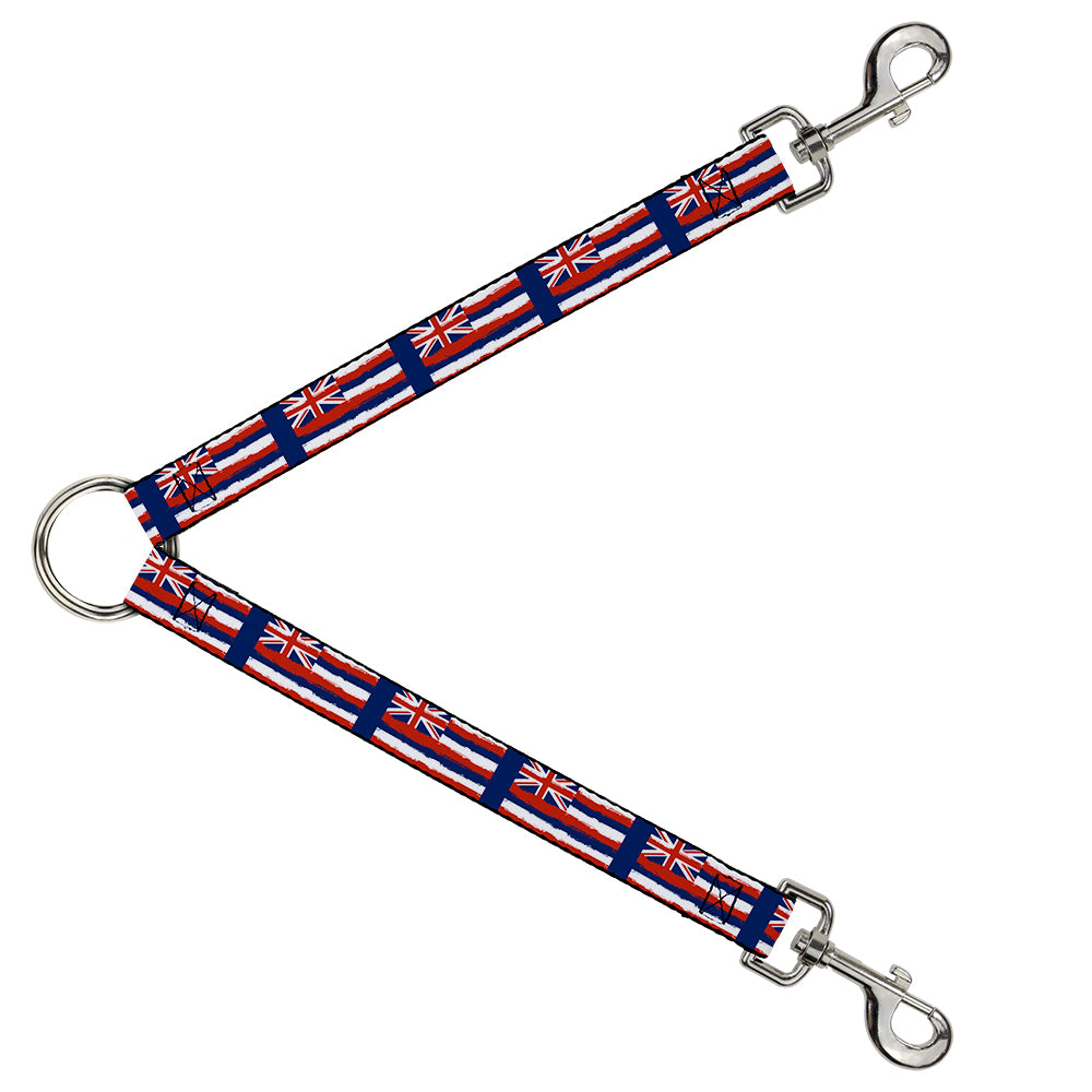 Dog Leash Splitter - Hawaii Flags Weathered Blue/Red/White Dog Leash Splitters Buckle-Down   