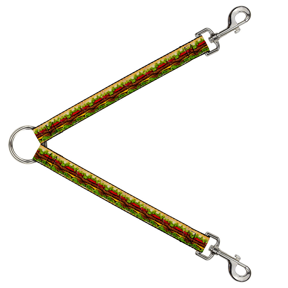 Dog Leash Splitter - Hamburger Vivid Dog Leash Splitters Buckle-Down   