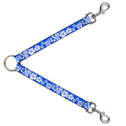 Dog Leash Splitter - Hibiscus Blue/White Dog Leash Splitters Buckle-Down   