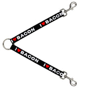 Dog Leash Splitter - I HEART BACON Text Dog Leash Splitters Buckle-Down   