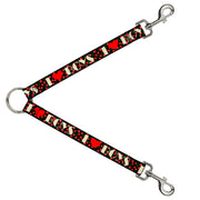Dog Leash Splitter - I Heart BOYS Black/Cherries Dog Leash Splitters Buckle-Down   