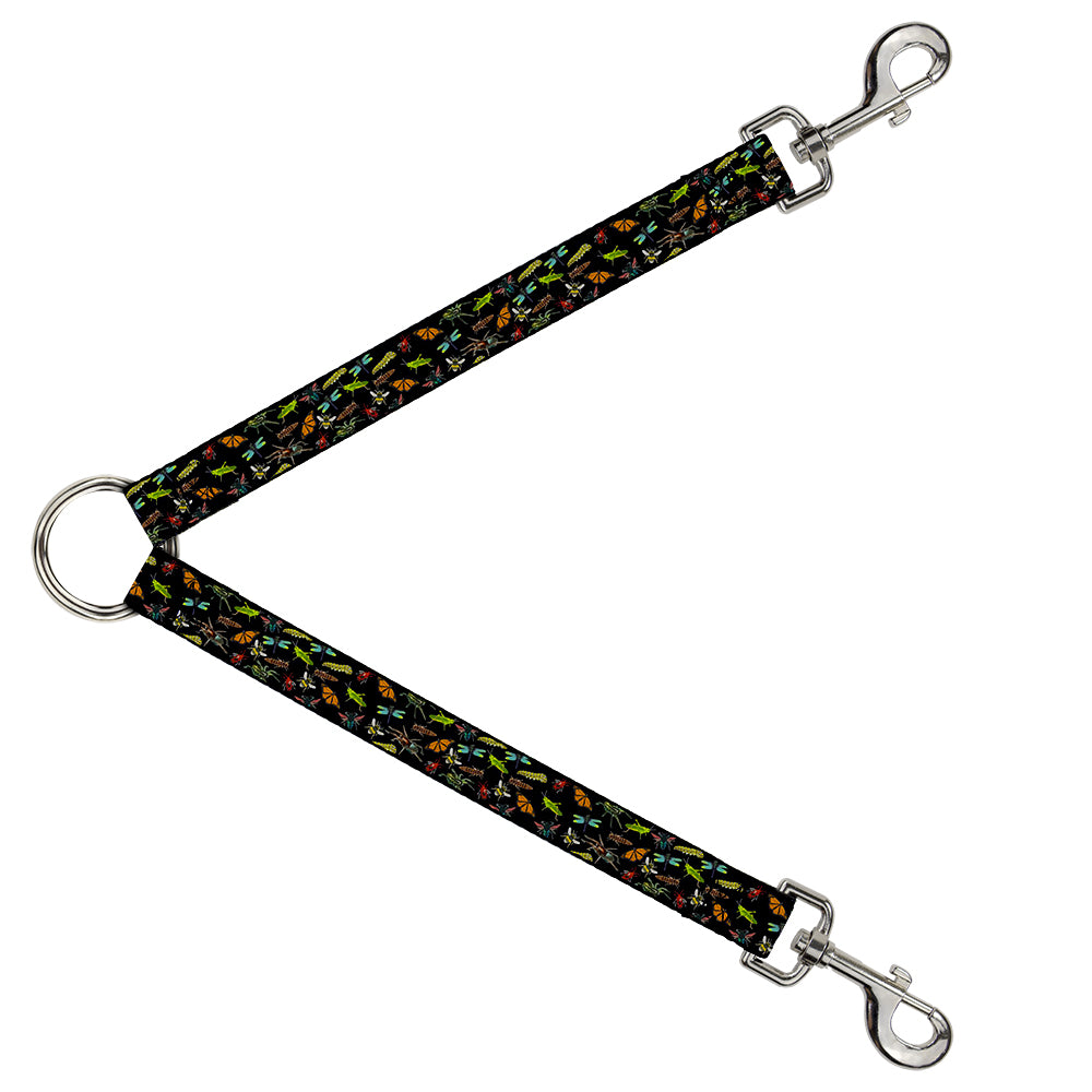 Dog Leash Splitter - Insects Scattered Black Dog Leash Splitters Buckle-Down   