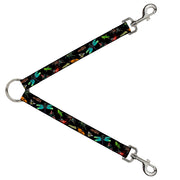 Dog Leash Splitter - Insects Scattered C/U Black Dog Leash Splitters Buckle-Down   