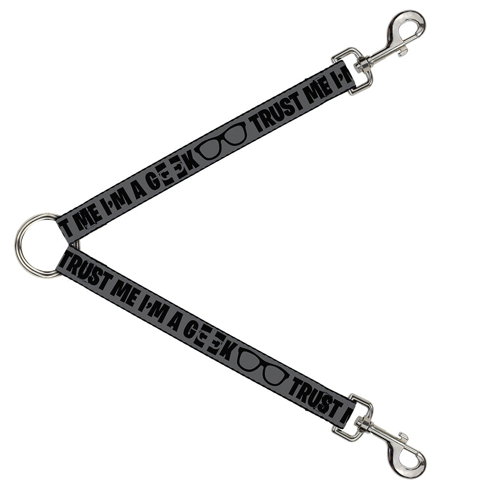 Dog Leash Splitter - I'M A GEEK/Glasses Gray/Black Dog Leash Splitters Buckle-Down   