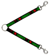 Dog Leash Splitter - I "Heart" ZOMBIES Bold Splatter Black/Green/Red Dog Leash Splitters Buckle-Down   