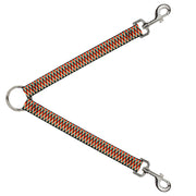 Dog Leash Splitter - Jagged Zig Zag Brown/Aqua/Cream/Red Dog Leash Splitters Buckle-Down   