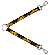 Dog Leash Splitter - Jack-o'-Lanterns/Haunted House Black/Yellow Dog Leash Splitters Buckle-Down   