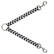 Dog Leash Splitter - Jagged Chevron White/Black Dog Leash Splitters Buckle-Down   