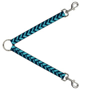 Dog Leash Splitter - Jagged Chevron Navy/Turquoise Dog Leash Splitters Buckle-Down   