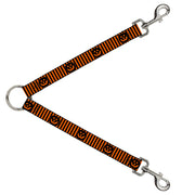 Dog Leash Splitter - Jack-o'-Lantern Pumpkin Stripe Orange Black Dog Leash Splitters Buckle-Down   