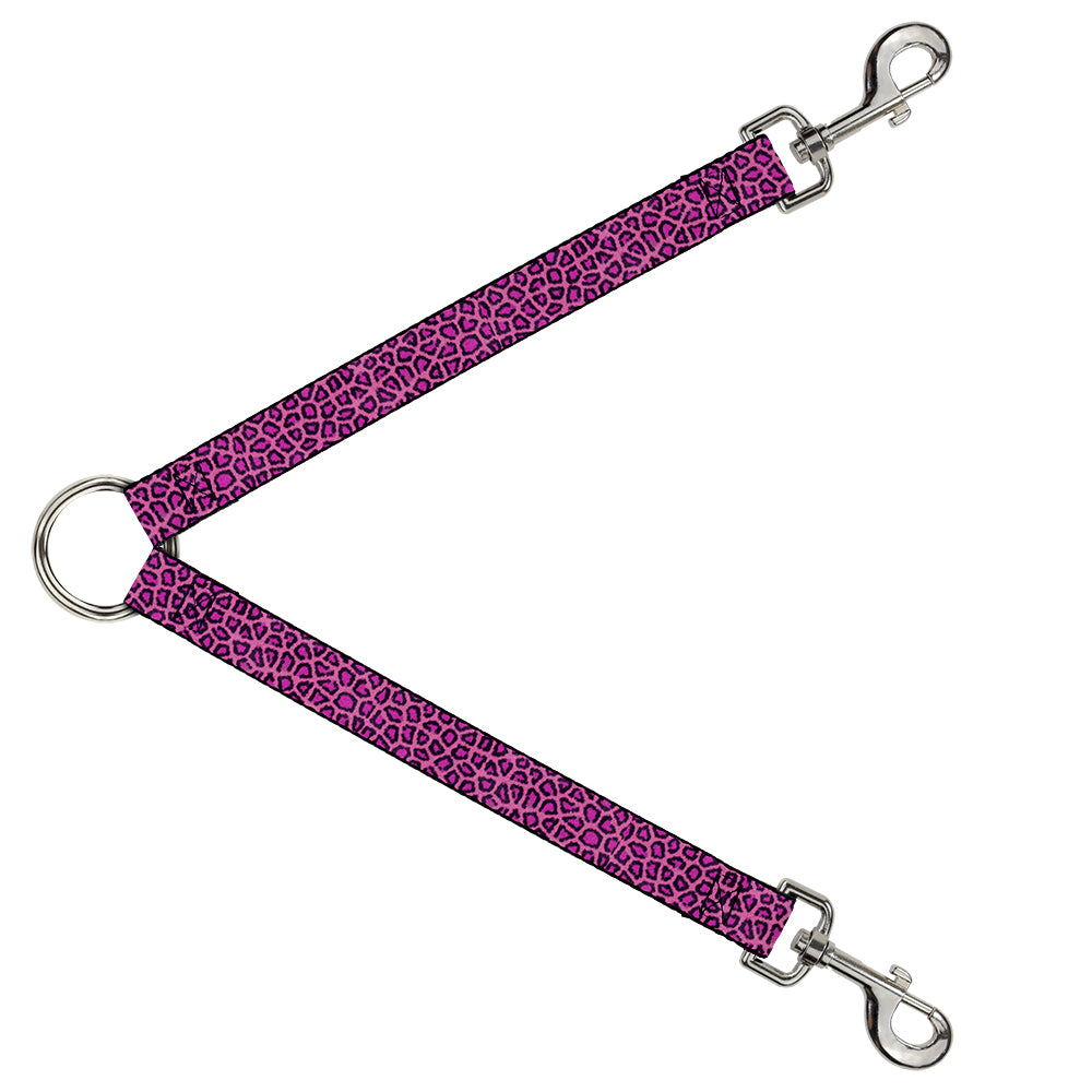 Dog Leash Splitter - Leopard Pink Fuchsia Dog Leash Splitters Buckle-Down   