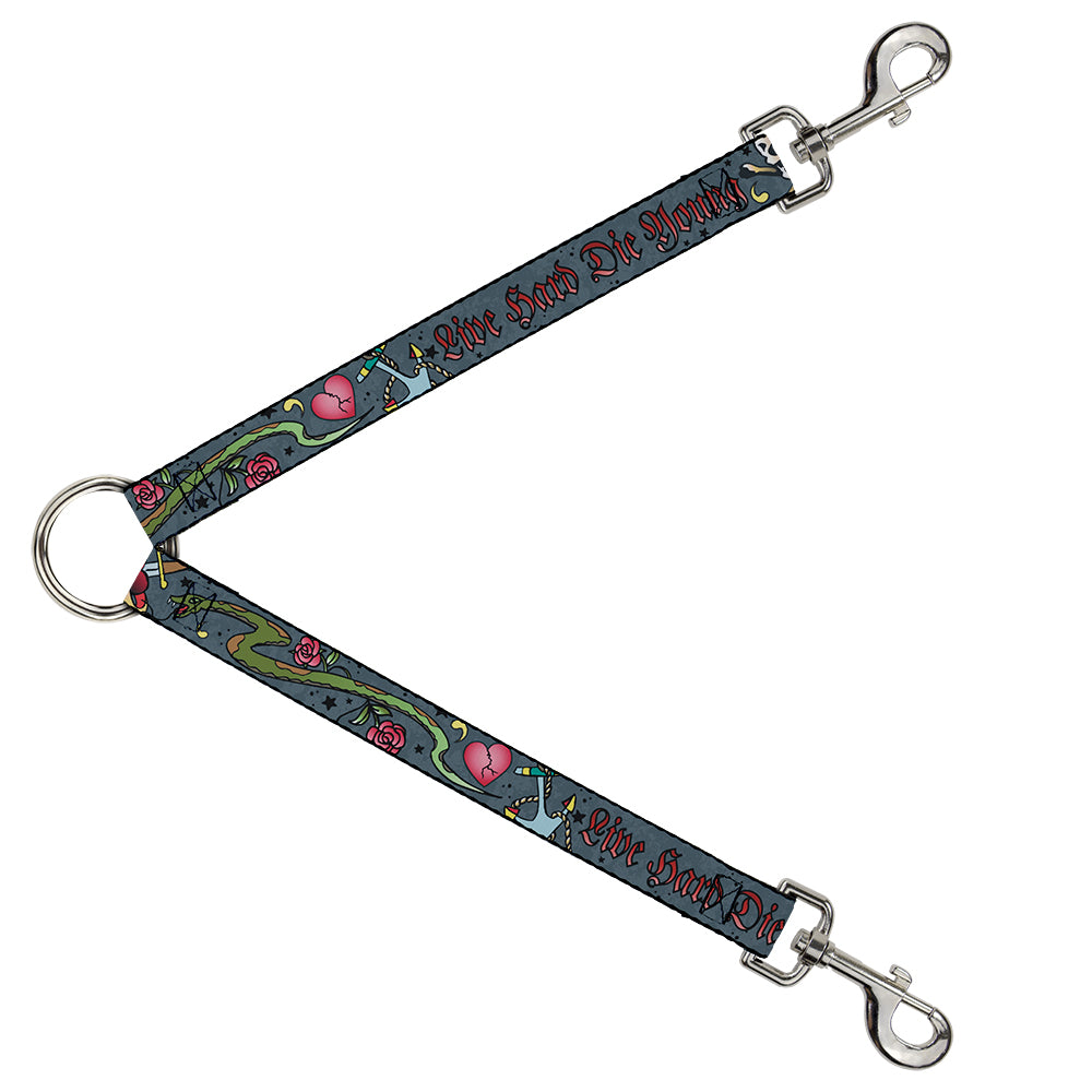 Dog Leash Splitter - Live Hard Die Young Gray Dog Leash Splitters Buckle-Down   