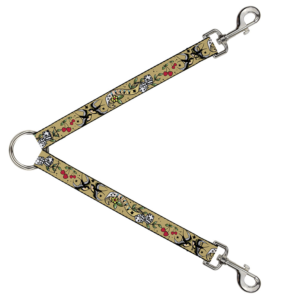 Dog Leash Splitter - Lucky Tan Dog Leash Splitters Buckle-Down   