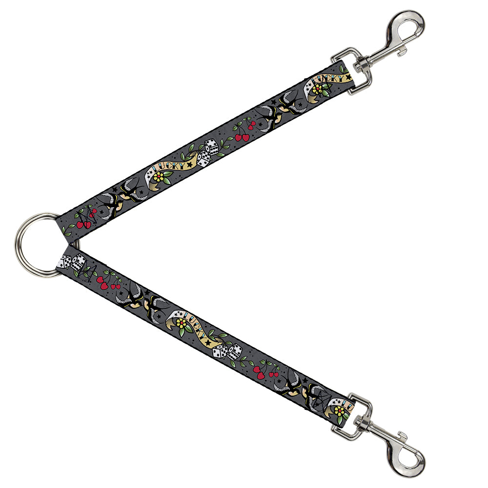 Dog Leash Splitter - Lucky Gray Dog Leash Splitters Buckle-Down   