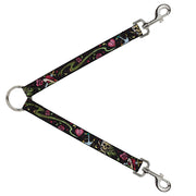 Dog Leash Splitter - Live Hard Die Young CLOSE-UP Black Dog Leash Splitters Buckle-Down   