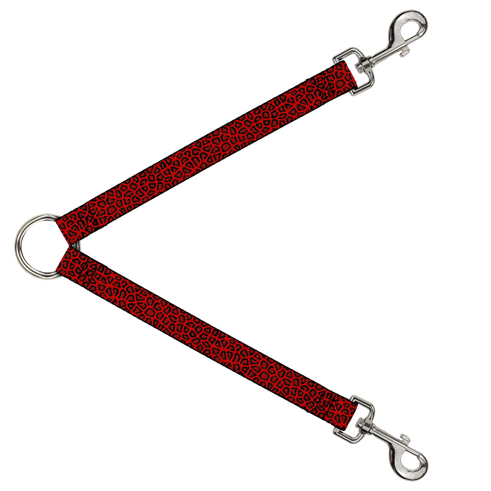 Dog Leash Splitter - Leopard Red Dog Leash Splitters Buckle-Down   