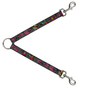Dog Leash Splitter - Love Kills CLOSE-UP Gray Dog Leash Splitters Buckle-Down   