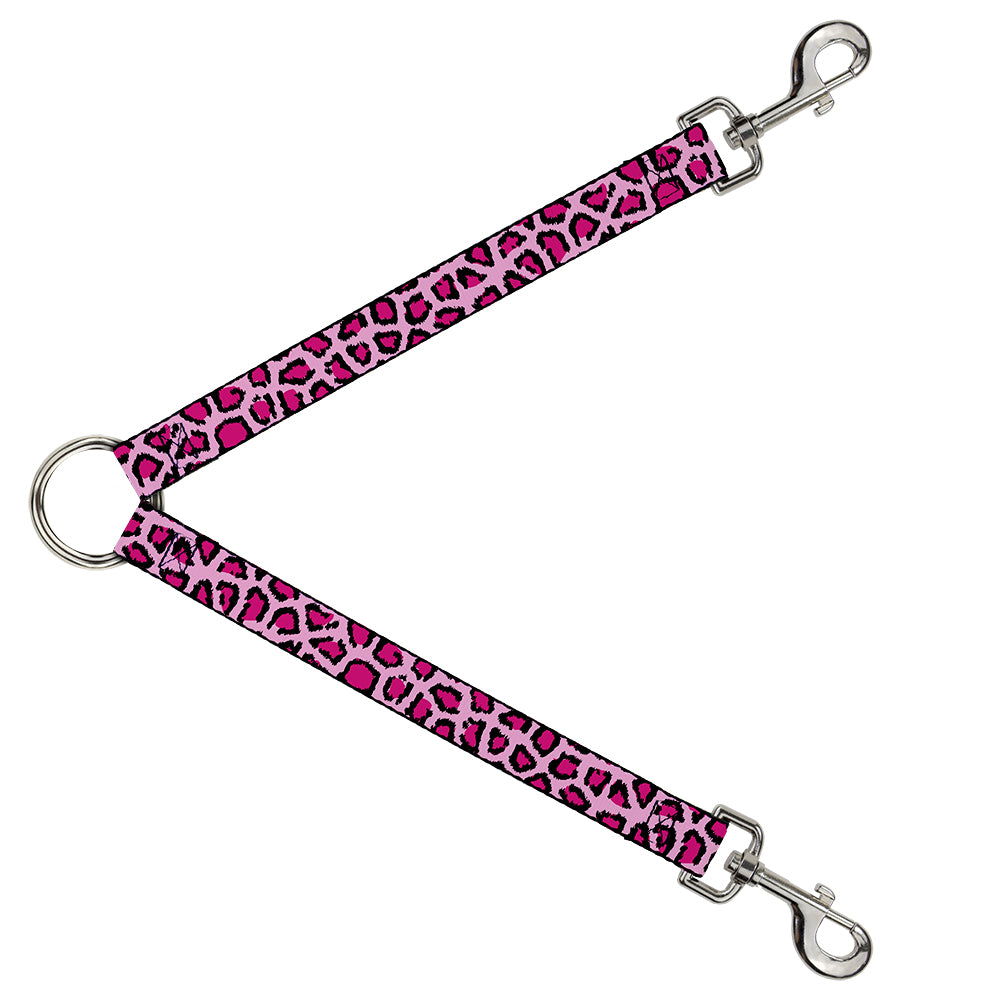 Dog Leash Splitter - Leopard C/U Pink Dog Leash Splitters Buckle-Down   