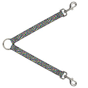 Dog Leash Splitter - Leopard White/Multi Color Dog Leash Splitters Buckle-Down   