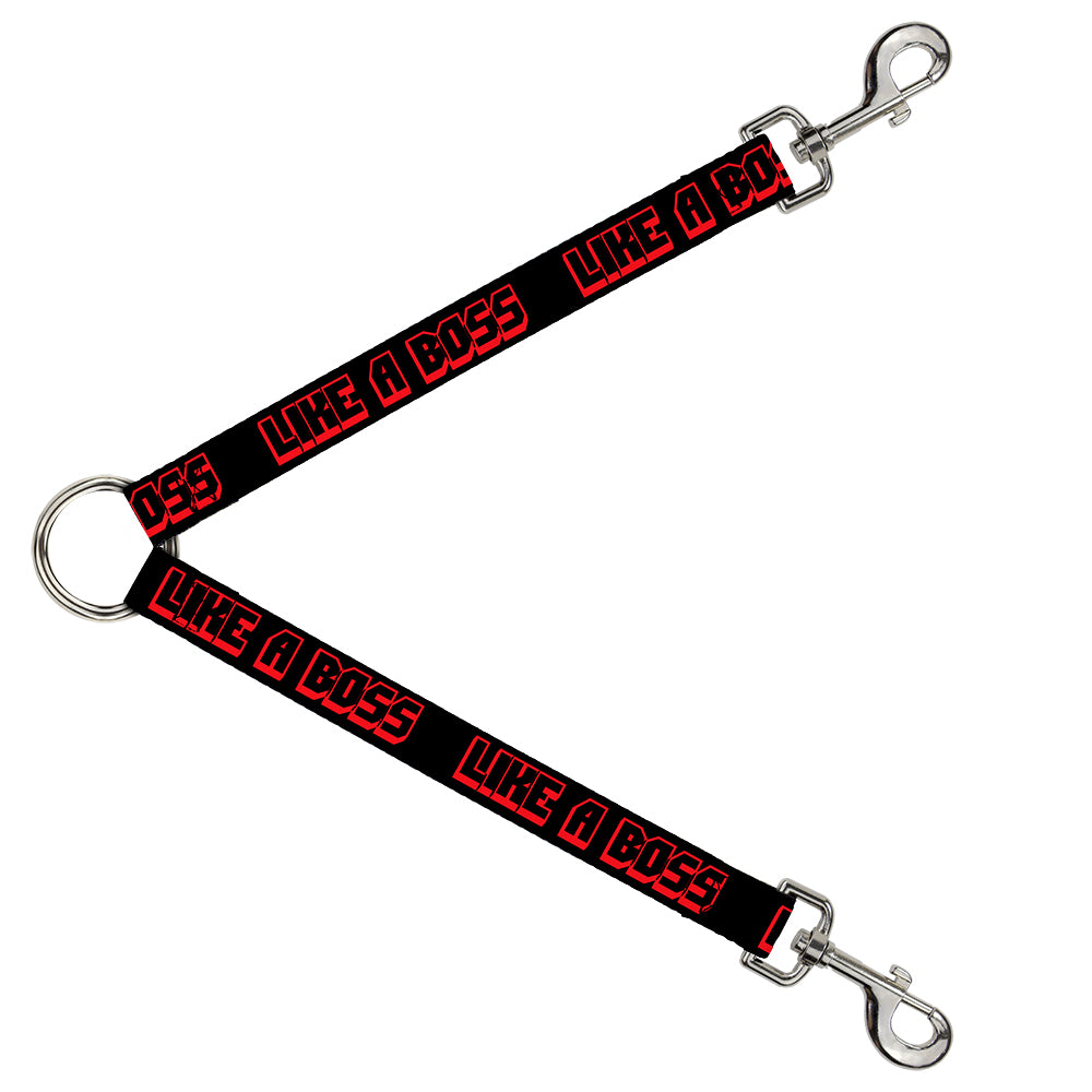 Dog Leash Splitter - LIKE A BOSS Black/Red Dog Leash Splitters Buckle-Down   