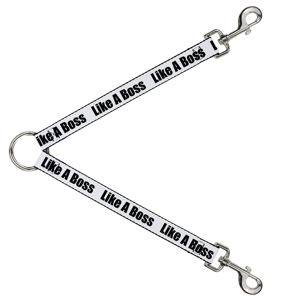 Dog Leash Splitter - LIKE A BOSS White/Black Dog Leash Splitters Buckle-Down   