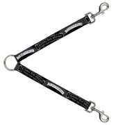 Dog Leash Splitter - LIVING THE DREAM Scroll Gray/Black/White Dog Leash Splitters Buckle-Down   