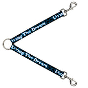 Dog Leash Splitter - LIVING THE DREAM/Clouds Black/Blue/White Dog Leash Splitters Buckle-Down   