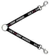 Dog Leash Splitter - LOS F*CKIN' ANGELES Mustache Black/White/Pink Dog Leash Splitters Buckle-Down   