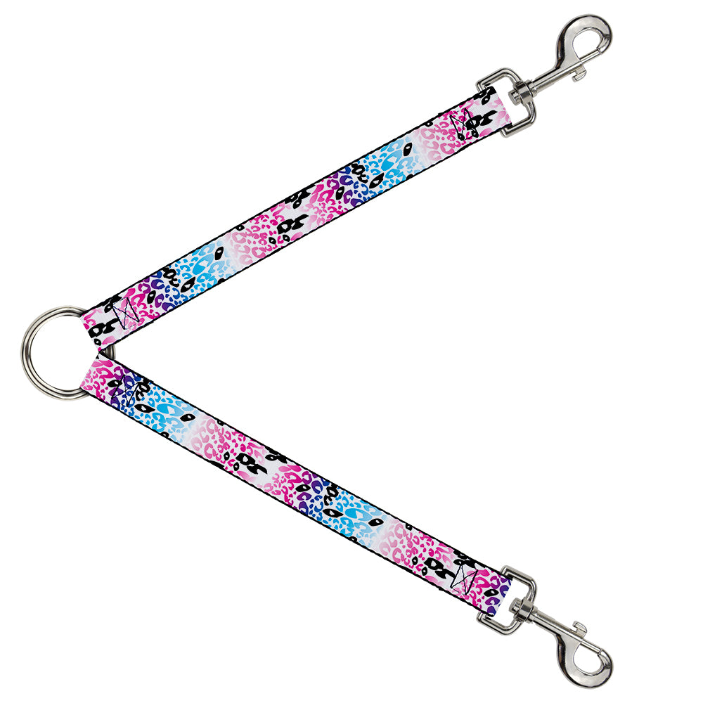 Dog Leash Splitter - Leopard White/Pinks/Blues/Black Dog Leash Splitters Buckle-Down   