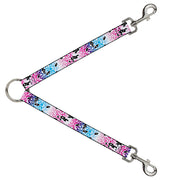 Dog Leash Splitter - Leopard White/Pinks/Blues/Black Dog Leash Splitters Buckle-Down   