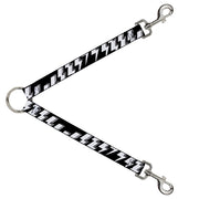 Dog Leash Splitter - Lightning Bolts Sketch Black/White Dog Leash Splitters Buckle-Down   