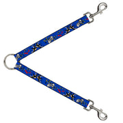 Dog Leash Splitter - Lucky CLOSE-UP Blue Dog Leash Splitters Buckle-Down   
