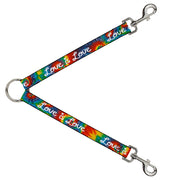 Dog Leash Splitter - LOVE IS LOVE BD Tie Dye/White Dog Leash Splitters Buckle-Down   