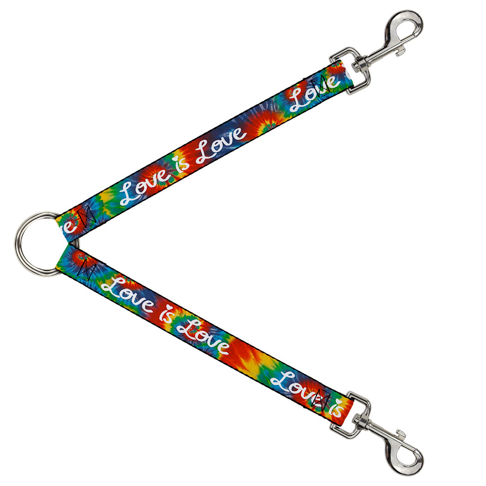 Dog Leash Splitter - LOVE IS LOVE BD Tie Dye/White Dog Leash Splitters Buckle-Down   