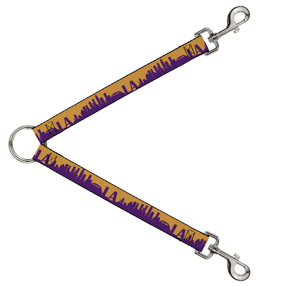 Dog Leash Splitter - Los Angeles Solid Skyline/LA Gold/Purple Dog Leash Splitters Buckle-Down   