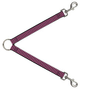 Dog Leash Splitter - Mini Hearts Black/Pink Dog Leash Splitters Buckle-Down   