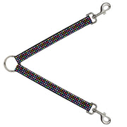 Dog Leash Splitter - Mini Polka Dots Black/Multi Color Dog Leash Splitters Buckle-Down   