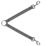 Dog Leash Splitter - Mini Polka Dots Black/White Dog Leash Splitters Buckle-Down   