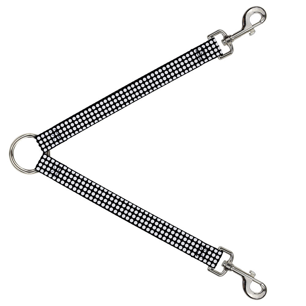 Dog Leash Splitter - Mini Polka Dots Black/White Dog Leash Splitters Buckle-Down   