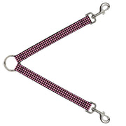Dog Leash Splitter - Mini Polka Dots Black/Pink Dog Leash Splitters Buckle-Down   
